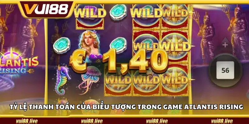 Tỷ lệ thanh toán của biểu tượng trong game Atlantis Rising